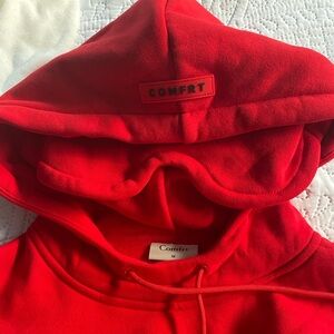 Unisex Comfrt Red Sweatpants and Hoodie set